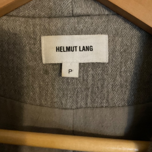 Helmut  lang wool and lamb leather brown grey panel jacket size petit small - Picture 3 of 7